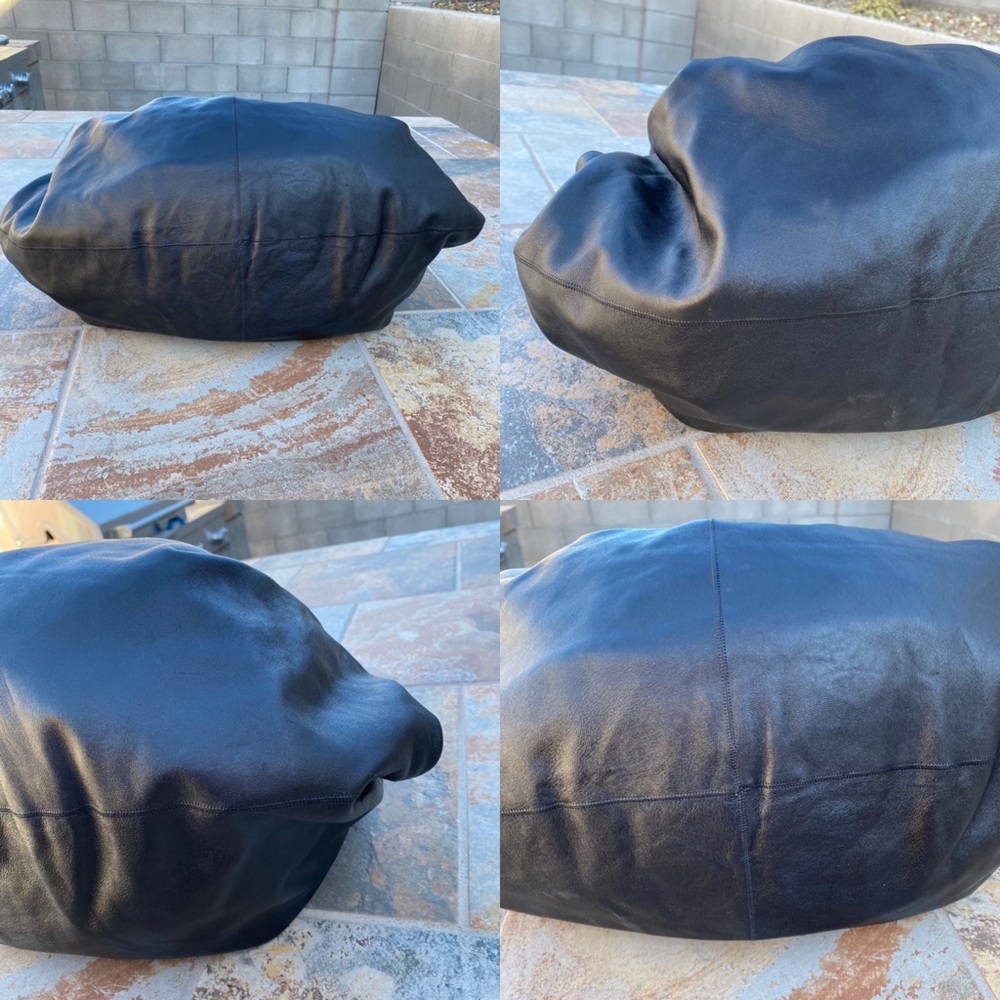 The Row Black Leather Slouchy Shoulder Bag - Picture 11 of 13